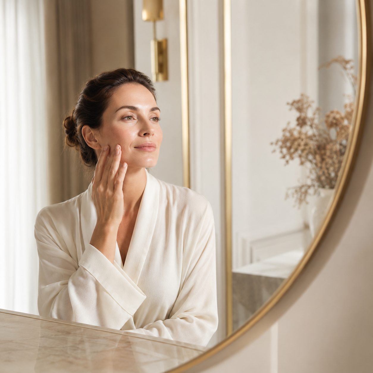 woman in the mirror